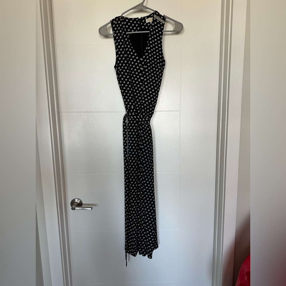 Michael Kors capri jumpsuit with fabric belt